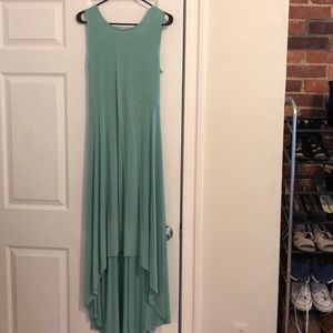 BCBG high low dress, light teal